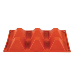 Plaque 6 pyramides en silicone Pavoni Formaflex