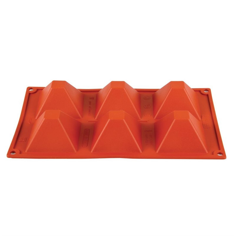 Plaque 6 pyramides en silicone Pavoni Formaflex