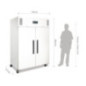 Armoire réfrigérée positive GN double porte blanche Polar Série G 1200L