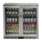 Arrière-bar deux portes pivotantes Polar Série G inox 208L
