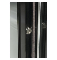 Arrière-bar trois portes coulissantes Polar Série G noir 320L