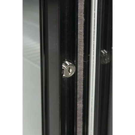 Arrière-bar trois portes coulissantes Polar Série G noir 320L