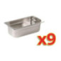 Lot de 9 bacs GN1/3 Vogue