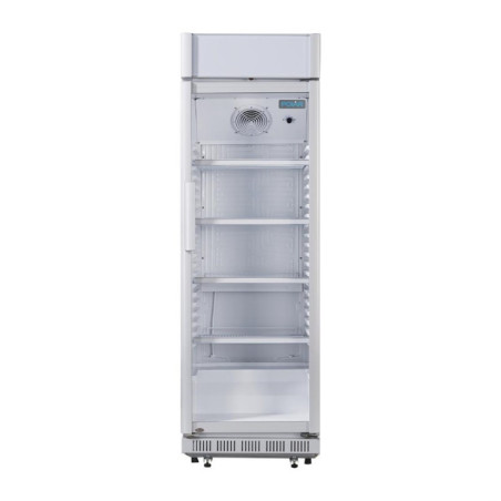 Armoire réfrigérée 1 porte vitrée avec caisson lumineux Polar Série C 346L