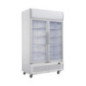 Armoire réfrigérée 2 portes vitrées à charnières avec caisson lumineux Polar Série G 950L
