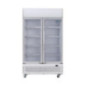 Armoire réfrigérée 2 portes vitrées à charnières avec caisson lumineux Polar Série G 950L