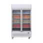 Armoire réfrigérée 2 portes vitrées à charnières avec caisson lumineux Polar Série G 950L