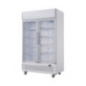 Armoire réfrigérée 2 portes vitrées à charnières avec caisson lumineux Polar Série G 950L