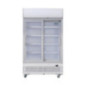 Armoire réfrigérée 2 portes vitrées coulissantes avec caisson lumineux Polar Série G 950L