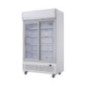 Armoire réfrigérée 2 portes vitrées coulissantes avec caisson lumineux Polar Série G 950L