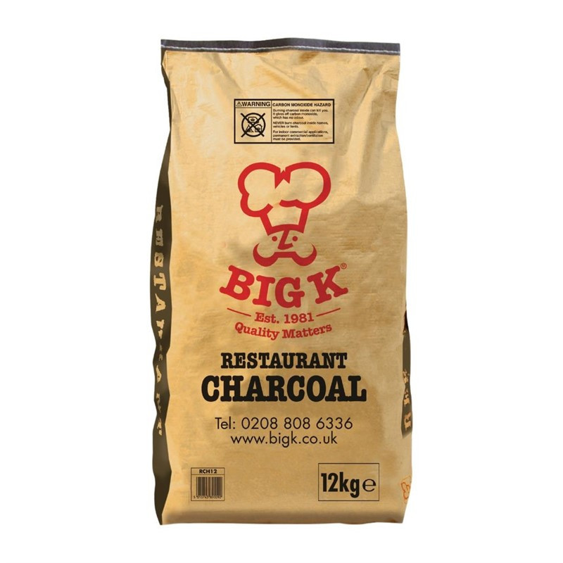 Charbon de bois naturel de restaurant Big K 12kg