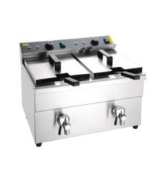 Friteuse induction double Buffalo 2 x 3 kW