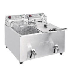 Friteuse double Buffalo - 2 x 8L 2,9kW avec minuterie