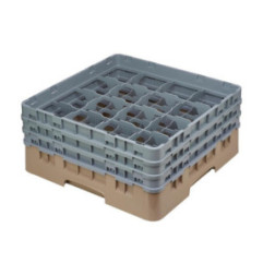 Casier à verres 16 compartiments Camrack Cambro beige hauteur max 174mm