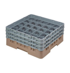 Casier à verres 25 compartiments Camrack Cambro beige hauteur max 174mm