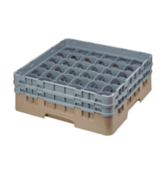 Casier à verres 36 compartiments Camrack Cambro beige hauteur max 133mm