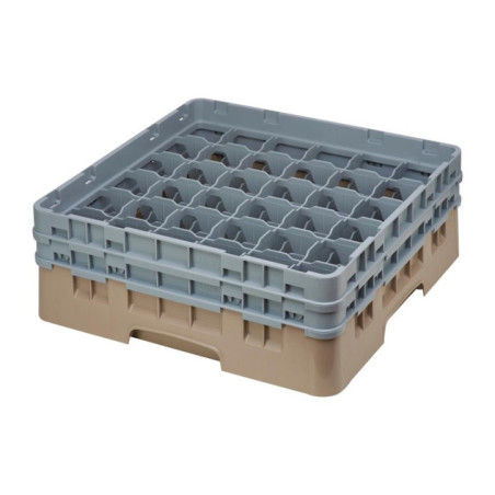 Casier à verres 36 compartiments Camrack Cambro beige hauteur max 133mm