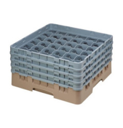 Casier à verres 36 compartiments Camrack Cambro beige hauteur max 215mm