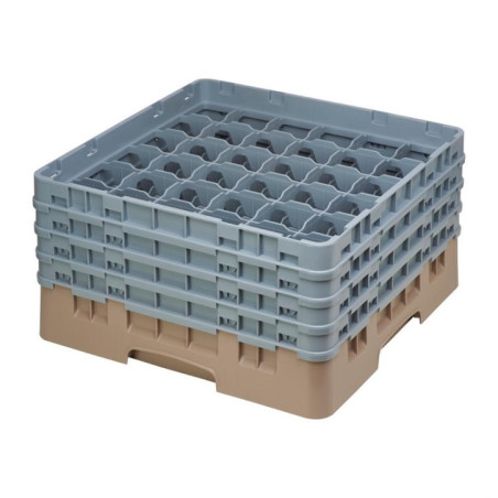 Casier à verres 36 compartiments Camrack Cambro beige hauteur max 215mm