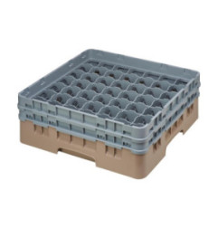 Casier à verres 49 compartiments Camrack Cambro beige hauteur max 133mm