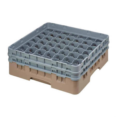 Casier à verres 49 compartiments Camrack Cambro beige hauteur max 133mm