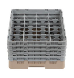 Casier à verres 16 compartiments Camrack Cambro beige hauteur max 257mm