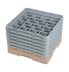 Casier à verres 16 compartiments Camrack Cambro beige hauteur max 298mm