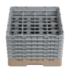 Casier à verres 16 compartiments Camrack Cambro beige hauteur max 298mm