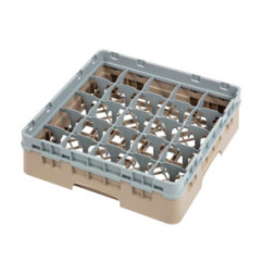 Casier à verres 25 compartiments Camrack Cambro beige hauteur max 92mm