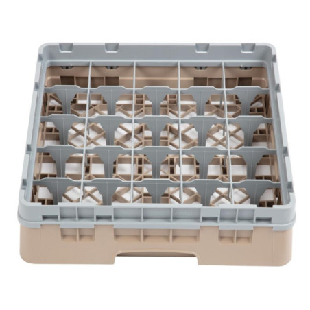 Casier à verres 25 compartiments Camrack Cambro beige hauteur max 92mm