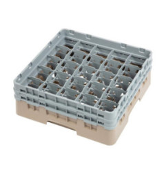 Casier à verres 25 compartiments Camrack Cambro beige hauteur max 133mm