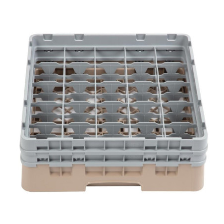 Casier à verres 25 compartiments Camrack Cambro beige hauteur max 133mm