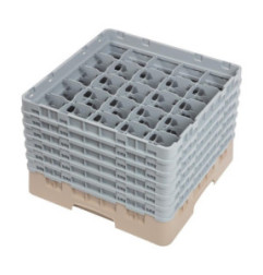 Casier à verres 25 compartiments Camrack Cambro beige hauteur max 298mm