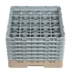 Casier à verres 25 compartiments Camrack Cambro beige hauteur max 298mm