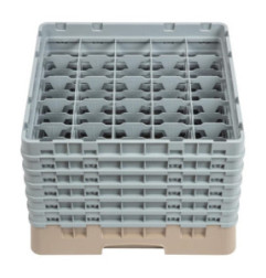 Casier à verres 25 compartiments Camrack Cambro beige hauteur max 298mm