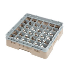 Casier à verres 36 compartiments Camrack Cambro beige hauteur max 92mm