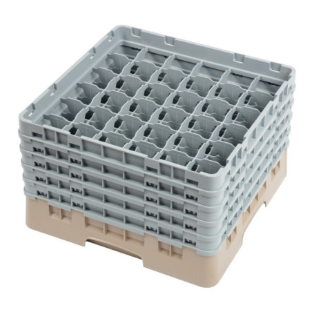 Casier à verres 36 compartiments Camrack Cambro beige hauteur max 257mm