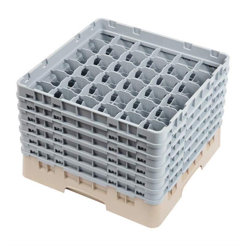 Casier à verres 36 compartiments Camrack Cambro beige hauteur max 298mm