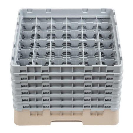 Casier à verres 36 compartiments Camrack Cambro beige hauteur max 298mm