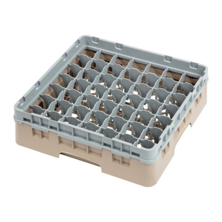 Casier à verres 49 compartiments Camrack Cambro beige hauteur max 92mm