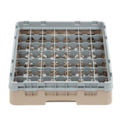 Casier à verres 49 compartiments Camrack Cambro beige hauteur max 92mm