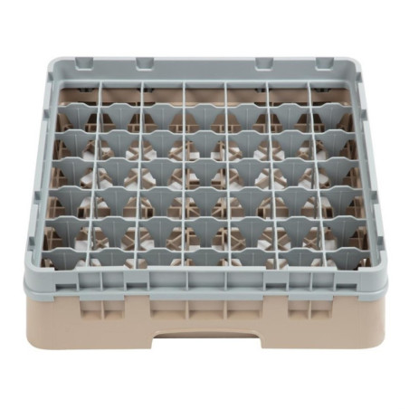 Casier à verres 49 compartiments Camrack Cambro beige hauteur max 92mm