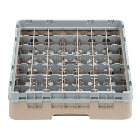 Casier à verres 49 compartiments Camrack Cambro beige hauteur max 92mm