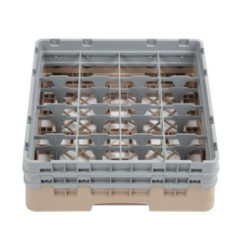 Casier à verres 16 compartiments Camrack Cambro beige hauteur max 133mm