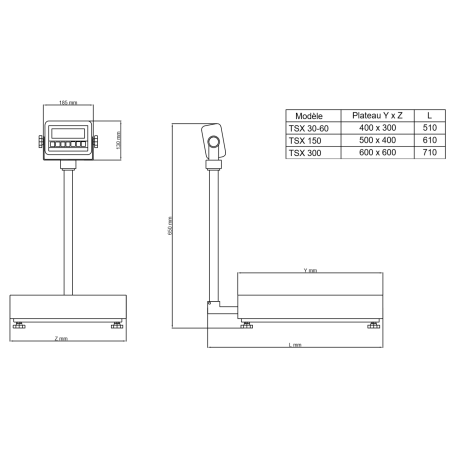 Balance à colonne 150kg précision 20g TSX-150