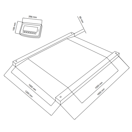 Plateforme  inox 600kg/200g