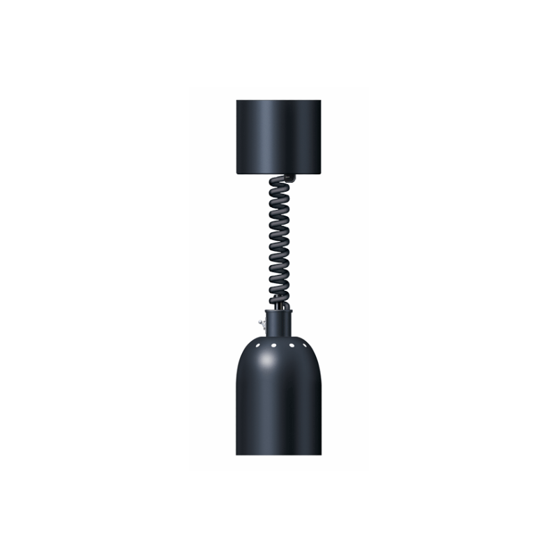 Lampe chauffante 400 avec cordon retractable - Noir Prononcé