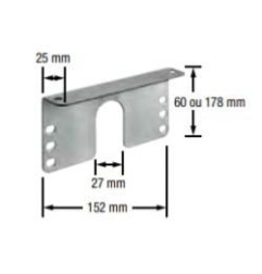 Equerre de fixation reglable pour GRAH (paire)