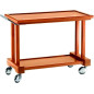 Chariots De Service En Bois LP1000 noce-walnut + roues casquées chrome Chariots De Service En Bois LP1000 noce-walnut + roues casquées chrome