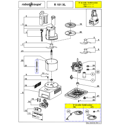 Pièces détachées pour RobotCoupe R101XL (22580)